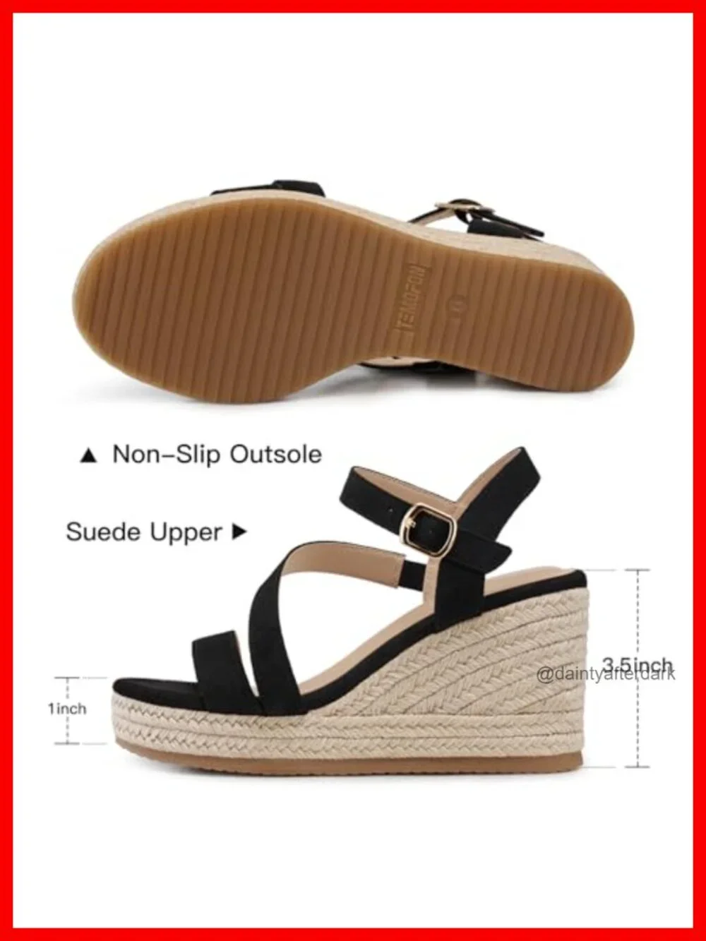Women's Wedge Sandals Platform Espadrille Ankle Strap
